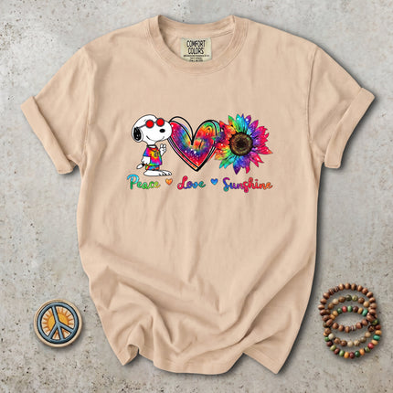 Comfort Colors Peace Love Sunshine Tie Dye Sunflower T-Shirt