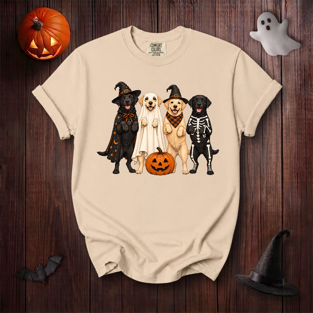 Comfort Colors Dog Halloween Labrador Costume Squad Pumpkin T-Shirt