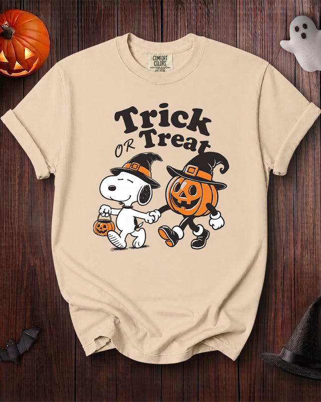 Comfort Colors Halloween Trick or Treat Pumpkin Witch T-Shirt