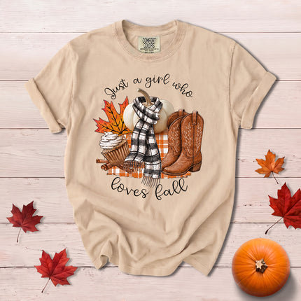 Comfort Colors Fall Autumn Cowboy Boots Pumpkin Cozy Western T-Shirt