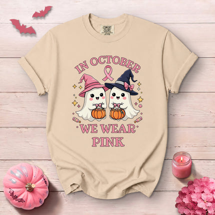 Comfort Colors Breast Cancer Awareness Halloween In October We Wear Pink T-Shirt