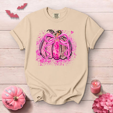 Comfort Colors Pink Pumpkin Breast Cancer Awareness T-Shirt