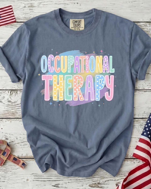 Comfort Colors Occupational Therapy Colorful Pastel Therapist Gift T-Shirt