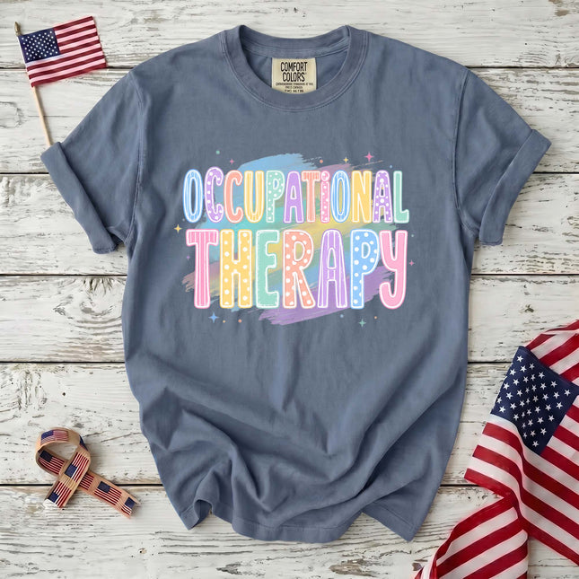 Comfort Colors Occupational Therapy Colorful Pastel Therapist Gift T-Shirt