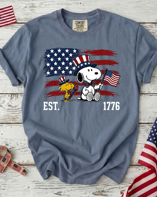 Comfort Colors EST 1776 250th Anniversary USA Uncle Sam Dog T-Shirt
