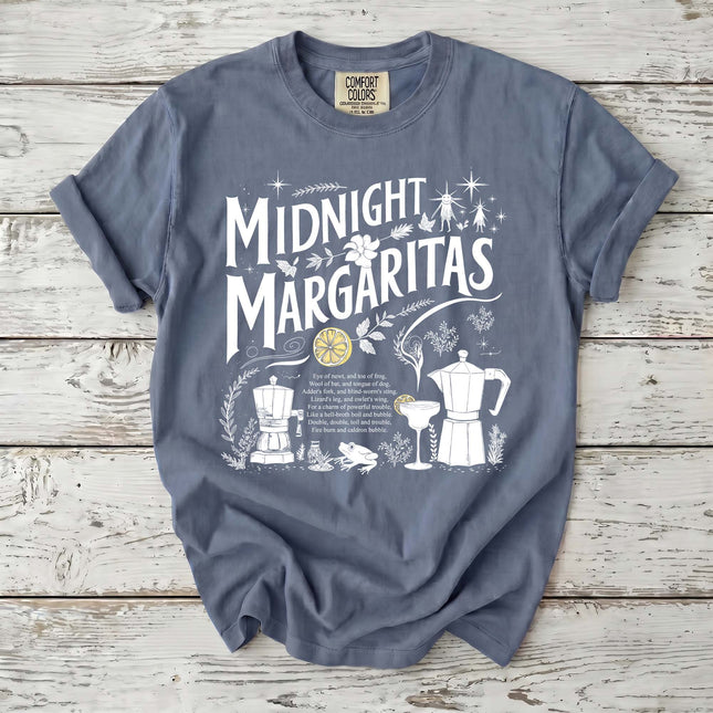 Comfort Colors Midnight Margaritas Witch Shirt Spooky Cocktail Halloween T-Shirt