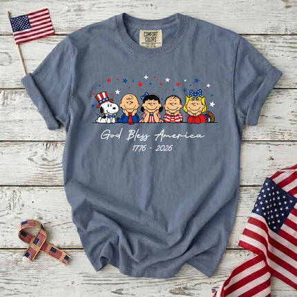 Comfort Colors 250th Anniversary USA God Bless America Patriotic Squad T-Shirt