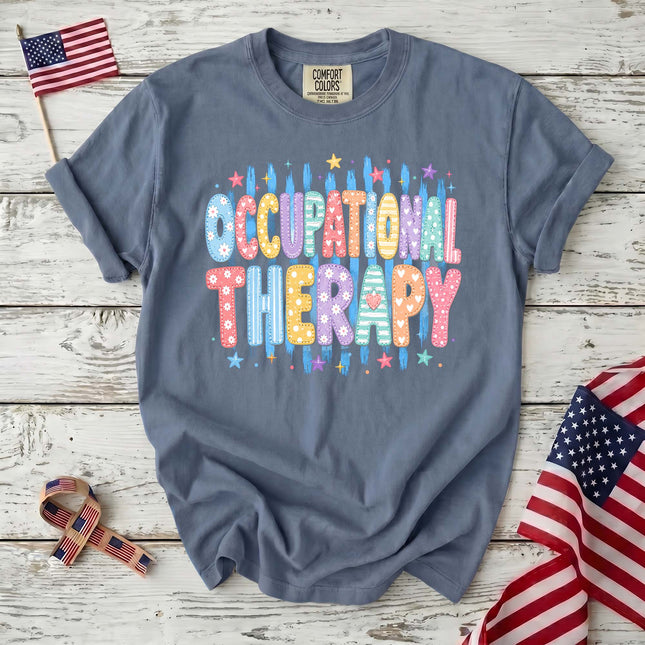 Comfort Colors Occupational Therapy Colorful Retro Therapist Gift T-Shirt