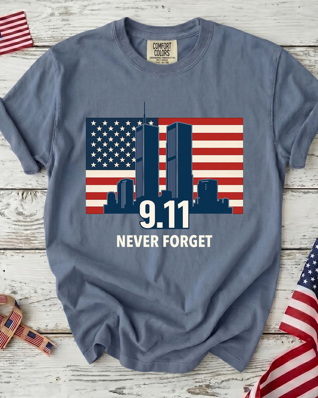 Comfort Colors 25th Anniversary Patriot Day 911 Never Forget Tribute T-Shirt