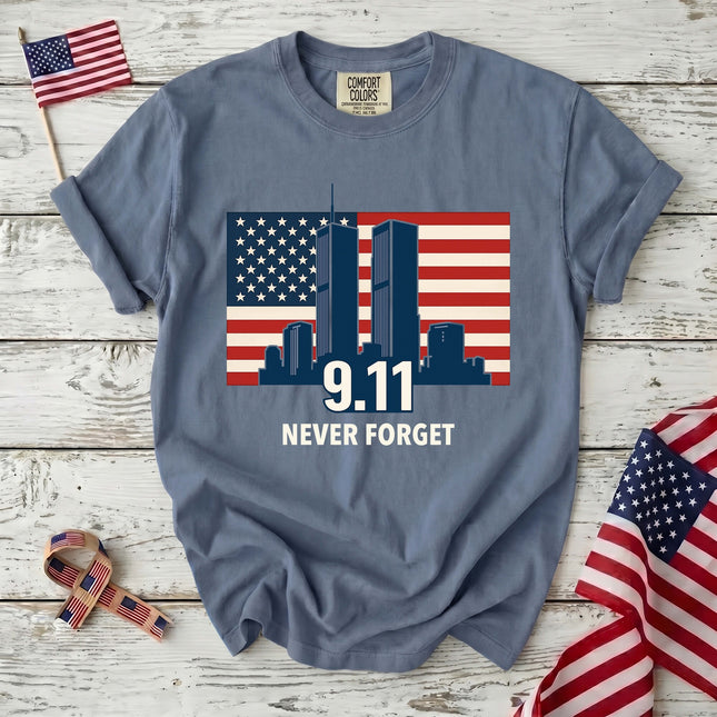 Comfort Colors 25th Anniversary Patriot Day 911 Never Forget Tribute T-Shirt