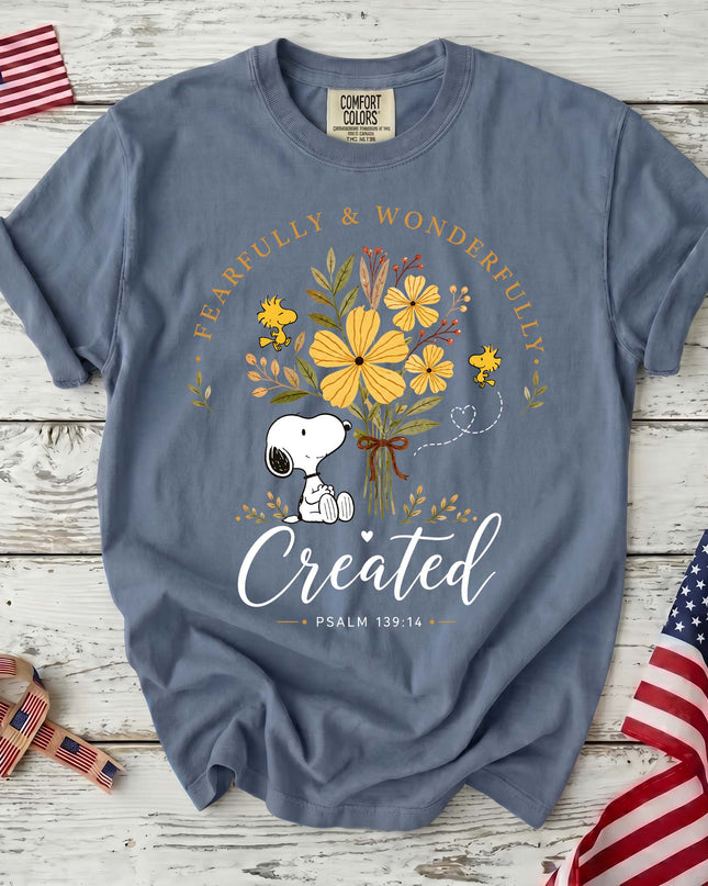 Comfort Colors Fearfully and Wonderfully Created Psalm 139:14 T-Shirt