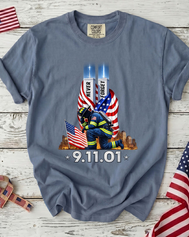 Comfort Colors 25th Anniversary Patriot Day 911 Firefighter Memorial T-Shirt