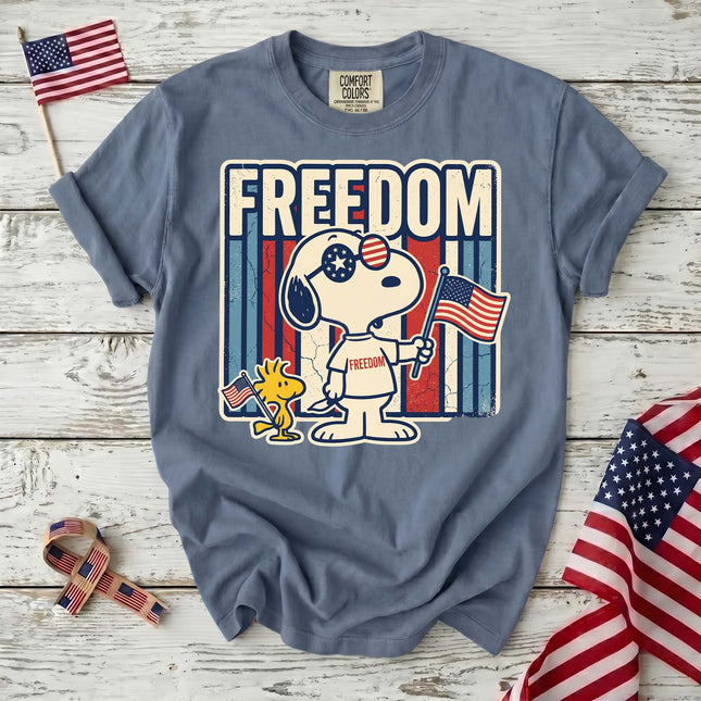 Comfort Colors 250th Anniversary USA Retro Freedom Dog T-Shirt