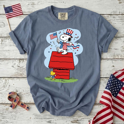 Comfort Colors Uncle Sam Doghouse Patriotic Flag T-Shirt