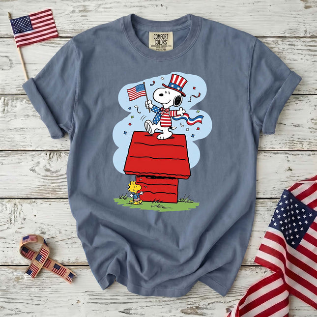 Comfort Colors Uncle Sam Doghouse Patriotic Flag T-Shirt