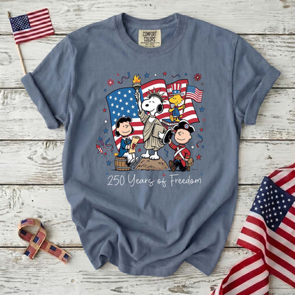 Comfort Colors 250 Years Of Freedom Liberty Flag Historical Squad T-Shirt