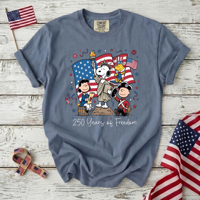 Comfort Colors 250 Years Of Freedom Liberty Flag Historical Squad T-Shirt