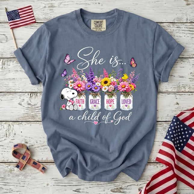 Comfort Colors Child of God Floral Faith T-Shirt