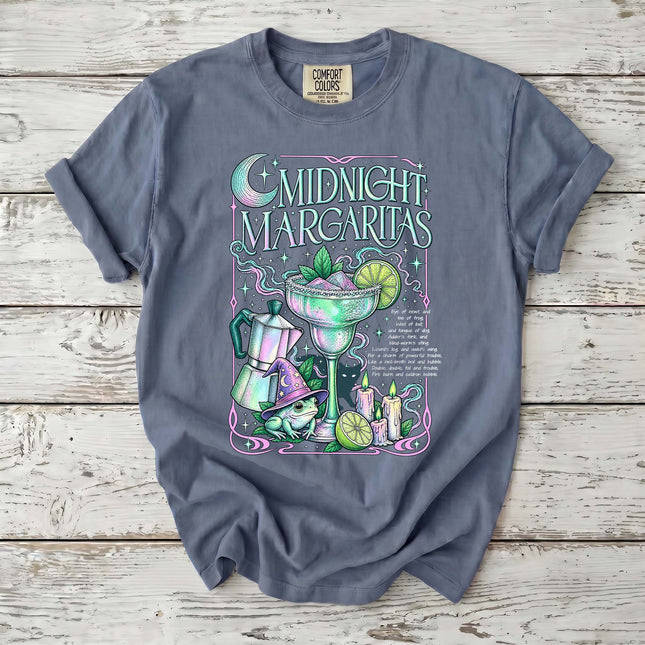 Comfort Colors Midnight Margaritas Witch Shirt Spooky Cocktail Halloween T-Shirt