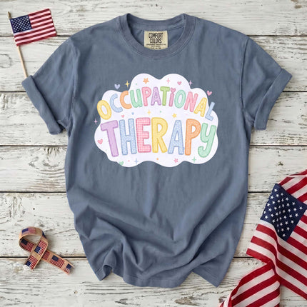 Comfort Colors Occupational Therapy Pastel Retro Therapist Gift T-Shirt