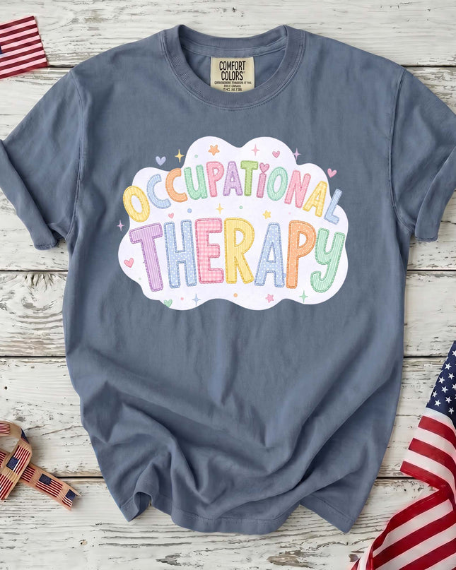 Comfort Colors Occupational Therapy Pastel Retro Therapist Gift T-Shirt