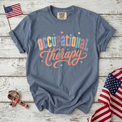 Comfort Colors Occupational Therapy Retro Collegiate Therapist Gift T-Shirt