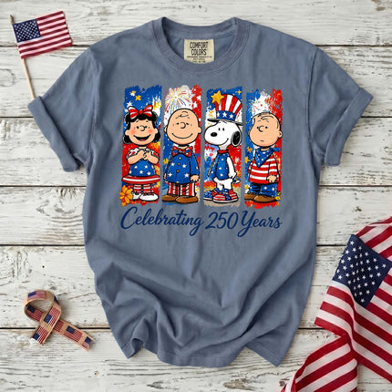 Comfort Colors 250th Anniversary USA Celebrating Patriotic Friends T-Shirt