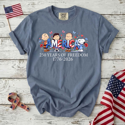 Comfort Colors America 250 Years Of Freedom Floral Friends T-Shirt