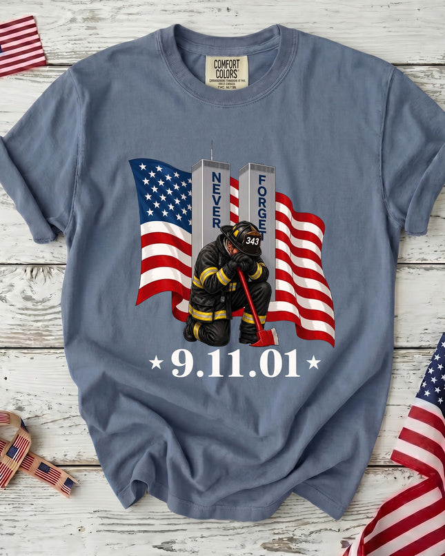 Comfort Colors 25th Anniversary Patriot Day 911 Firefighter Memorial T-Shirt