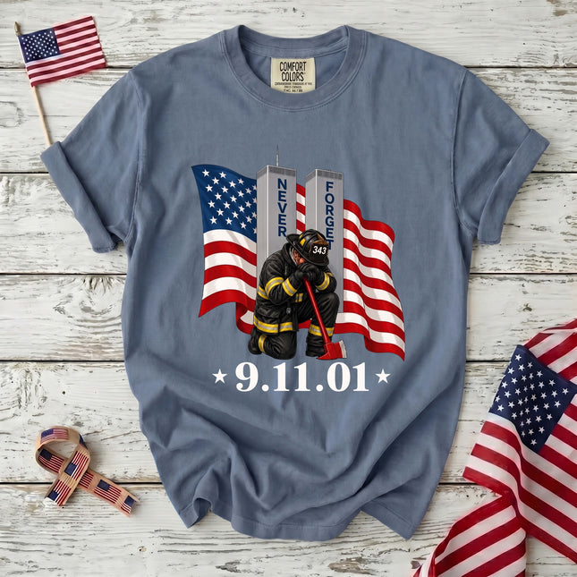 Comfort Colors 25th Anniversary Patriot Day 911 Firefighter Memorial T-Shirt