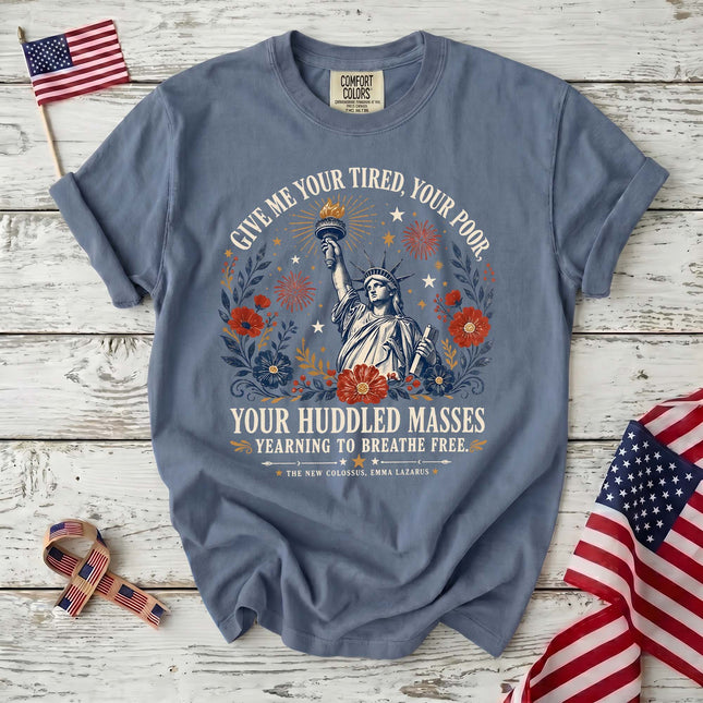 Comfort Colors Liberty of Freedom Patriotic Lady Liberty American Heritage T-Shirt