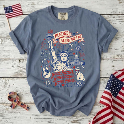 Comfort Colors Liberty of Freedom Patriotic Pledge of Allegiance American T-Shirt