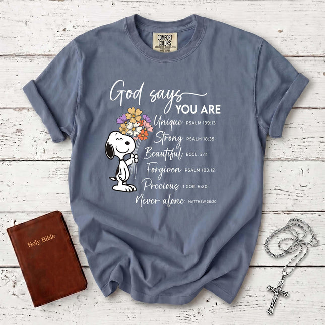 Comfort Colors God Says You Are Bible Verses T-Shirt