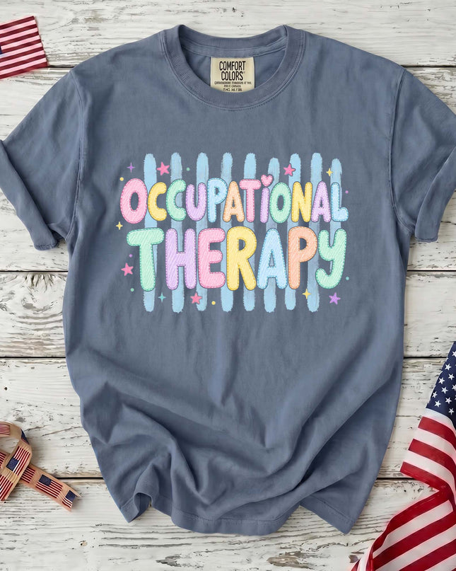 Comfort Colors Occupational Therapy Colorful Retro Therapist Gift T-Shirt