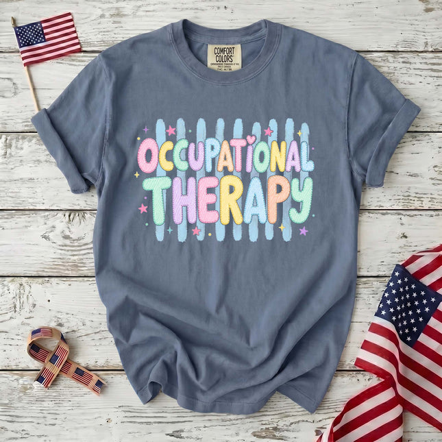 Comfort Colors Occupational Therapy Colorful Retro Therapist Gift T-Shirt