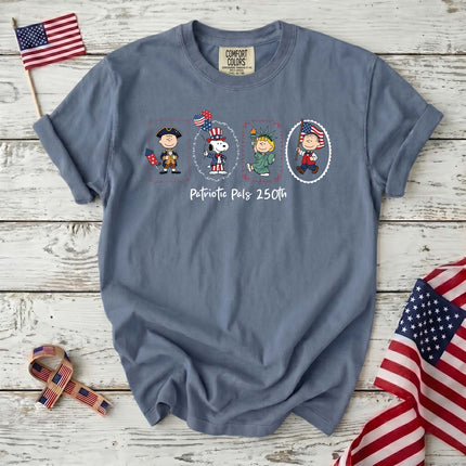 Comfort Colors Patriotic Pals 250th American Milestone Frames T-Shirt