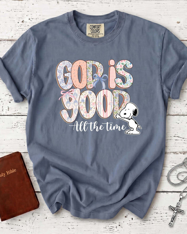 Comfort Colors God Is Good All The Time Snoopy T-Shirt