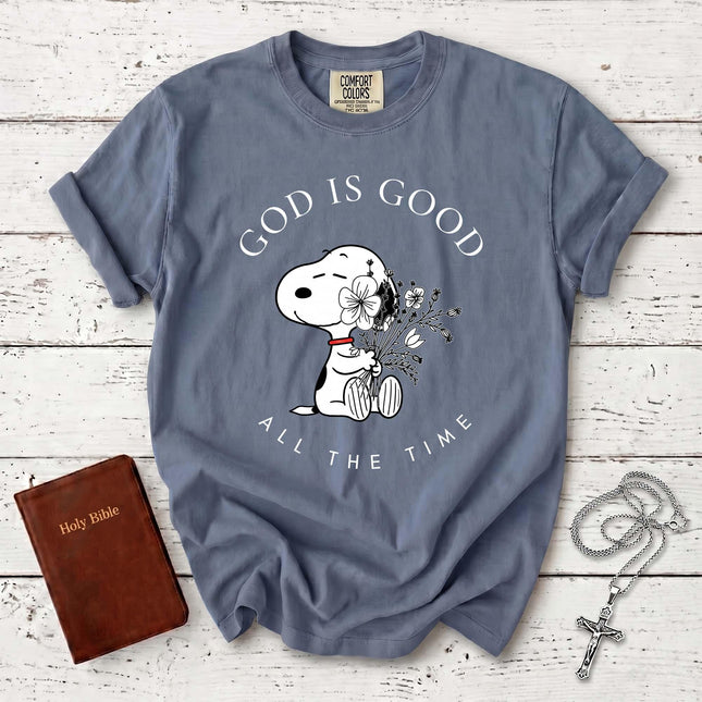 Comfort Colors Minimalist Christian Dog Floral T-Shirt