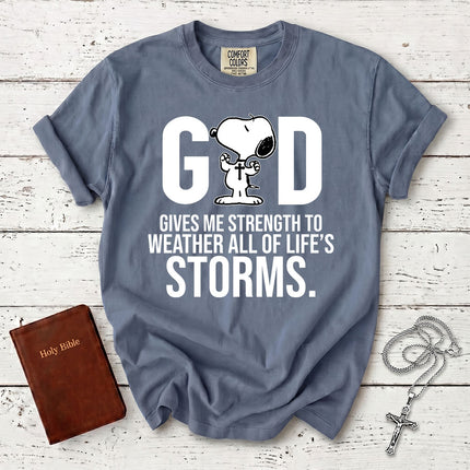 Comfort Colors God Gives Me Strength Christian T-Shirt