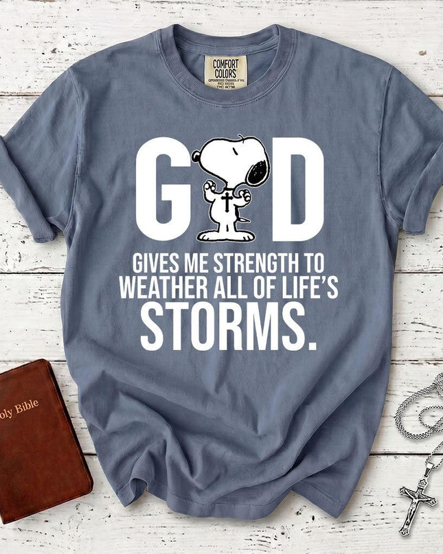 Comfort Colors God Gives Me Strength Christian T-Shirt