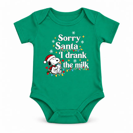 I Drank The Milk Funny Christmas Baby Bodysuit Outfit