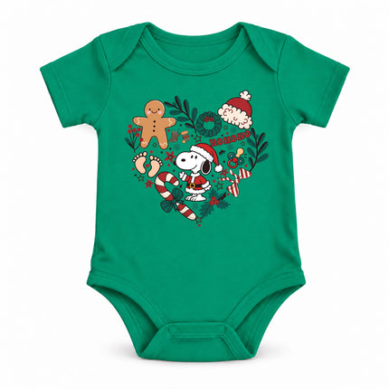 Baby Bodysuit Christmas Gingerbread Candy Cane Festive Outfit