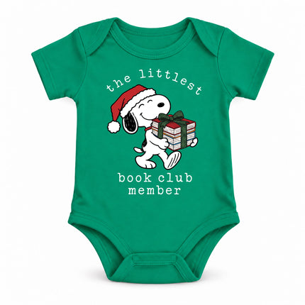 Littlest Book Club Member Christmas Reading Outfit Baby Bodysuit