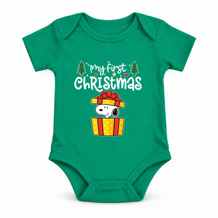 My First Christmas Gift Box Surprise Baby Bodysuit