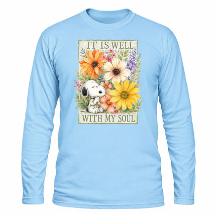 It Is Well With My Soul Floral Faith Christmas Gift Long Sleeve T-Shirt