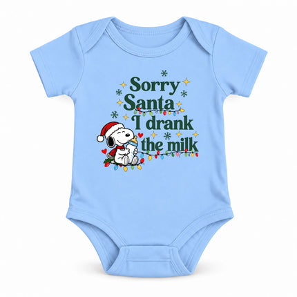 I Drank The Milk Funny Christmas Baby Bodysuit Outfit