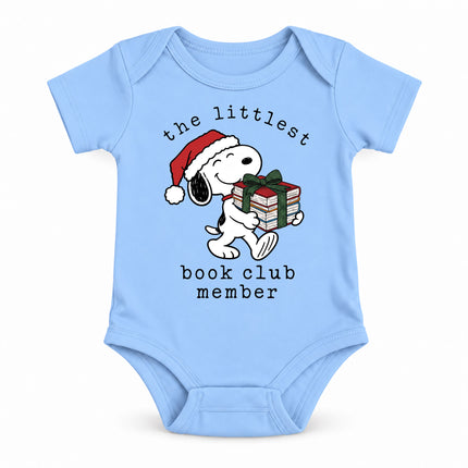 Littlest Book Club Member Christmas Reading Outfit Baby Bodysuit