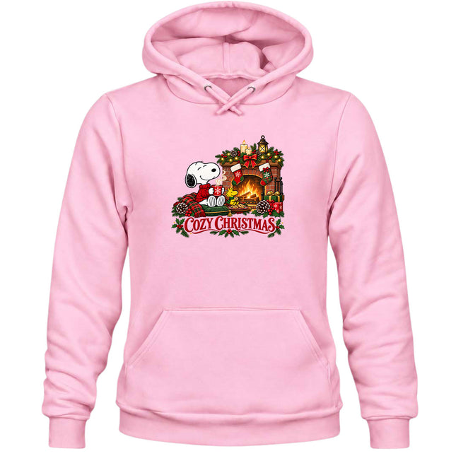 Cozy Christmas Fireplace Hot Cocoa Holiday Hoodie