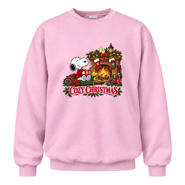 Cozy Christmas Fireplace Hot Cocoa Holiday Sweatshirt