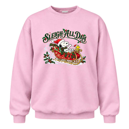 Sleigh All Day Christmas Holiday Sleigh Sweatshirt